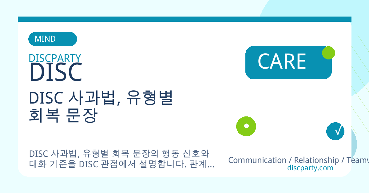 DISC 사과법, 유형별 회복 문장 썸네일